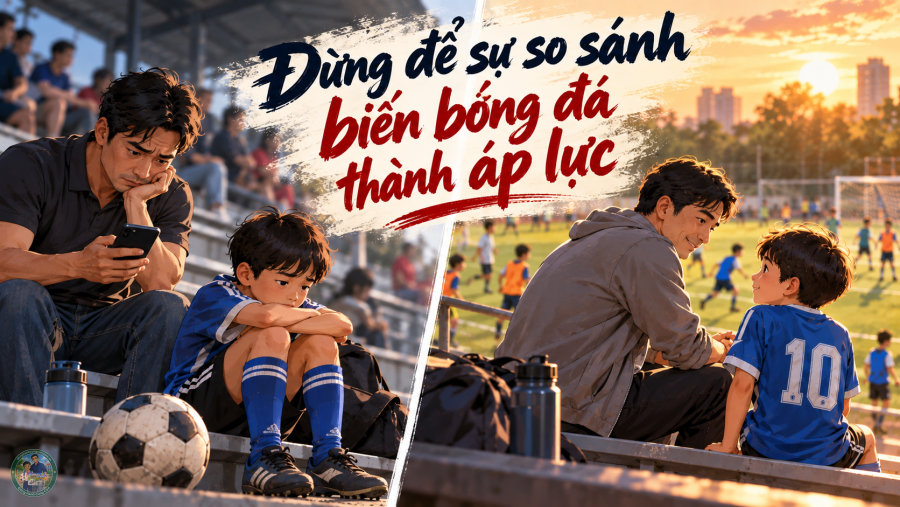 Những sai lầm cha mẹ dễ mắc khi cho con học bóng đá Những sai lầm cha mẹ dễ mắc khi cho con học bóng đá