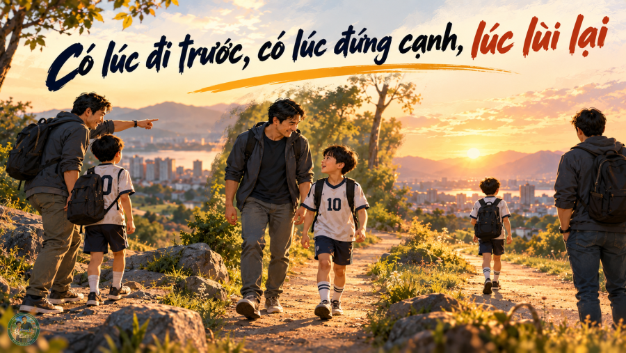 Có lúc đi trước, có lúc đứng cạnh, lúc lùi lại Có lúc đi trước, có lúc đứng cạnh, lúc lùi lại