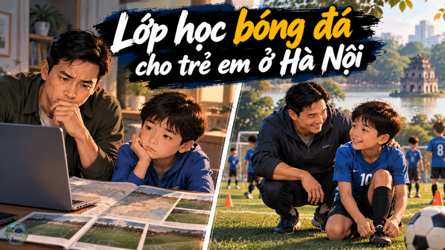 Lớp học bóng đá cho trẻ em ở Hà Nội