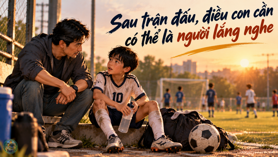 Sau trận đấu, điều con cần có thể là người lắng nghe Sau trận đấu, điều con cần có thể là người lắng nghe