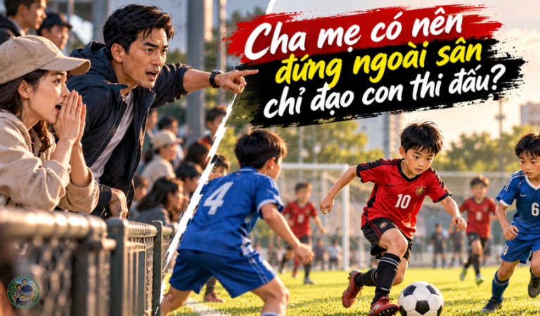 Cha mẹ có nên đứng ngoài sân chỉ đạo con thi đấu