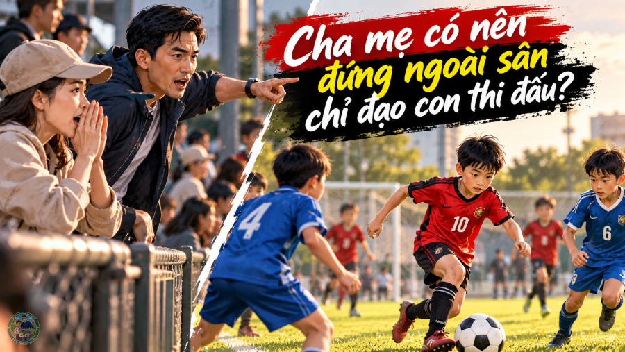 Cha mẹ có nên đứng ngoài sân chỉ đạo con thi đấu