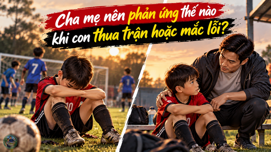 Cha mẹ nên phản ứng thế nào khi con thua trận, mắc lỗi