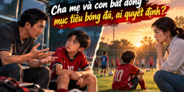 Cha mẹ và con bất đồng mục tiêu bóng đá, ai quyết định