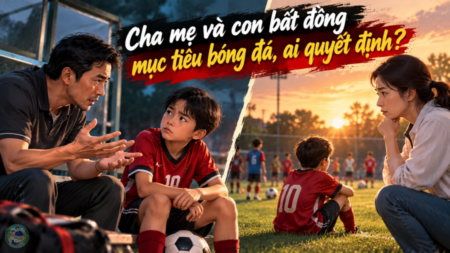 Cha mẹ và con bất đồng mục tiêu bóng đá, ai quyết định Cha mẹ và con bất đồng mục tiêu bóng đá, ai quyết định