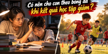 Có nên cho con theo bóng đá khi kết quả học tập giảm