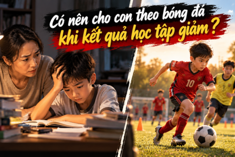 Có nên cho con theo bóng đá khi kết quả học tập giảm