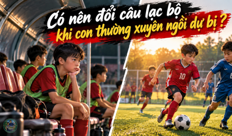 Có nên đổi câu lạc bộ khi con thường xuyên ngồi dự bị