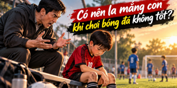 Có nên la mắng con khi chơi bóng đá không tốt