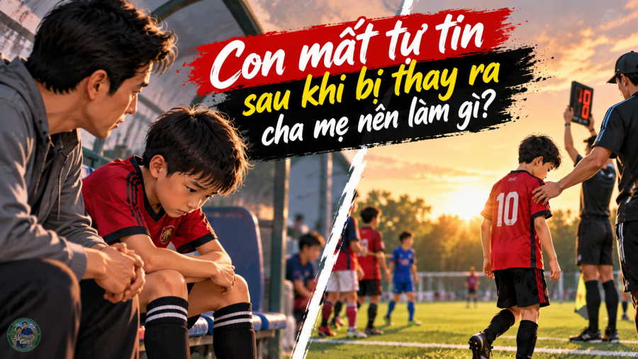 Con mất tự tin sau khi bị thay ra, cha mẹ nên làm gì