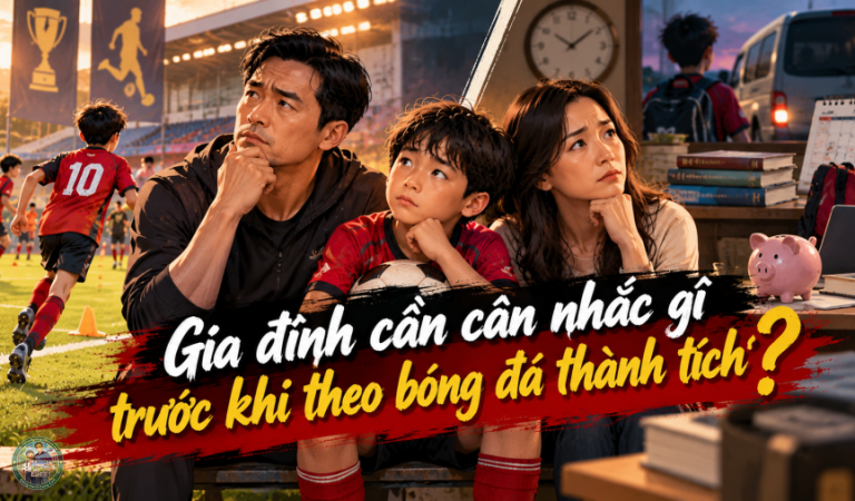 Gia đình cần cân nhắc gì trước khi theo bóng đá thành tích?