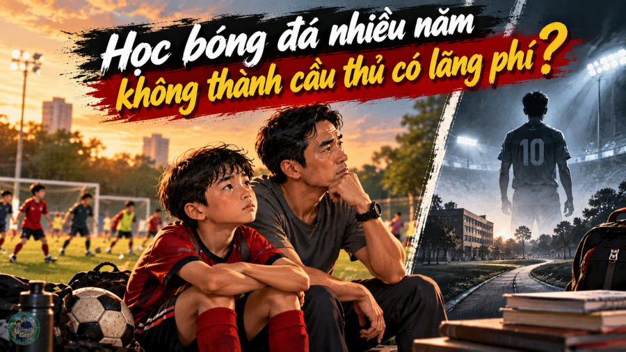Học bóng đá nhiều năm không thành cầu thủ có lãng phí?