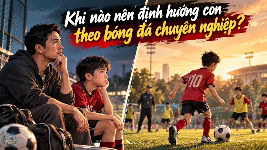 Khi nào nên định hướng con theo bóng đá chuyên nghiệp