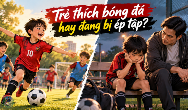 Làm sao biết trẻ thích bóng đá hay đang bị ép tập