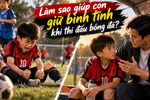 Làm sao giúp con giữ bình tĩnh khi thi đấu bóng đá
