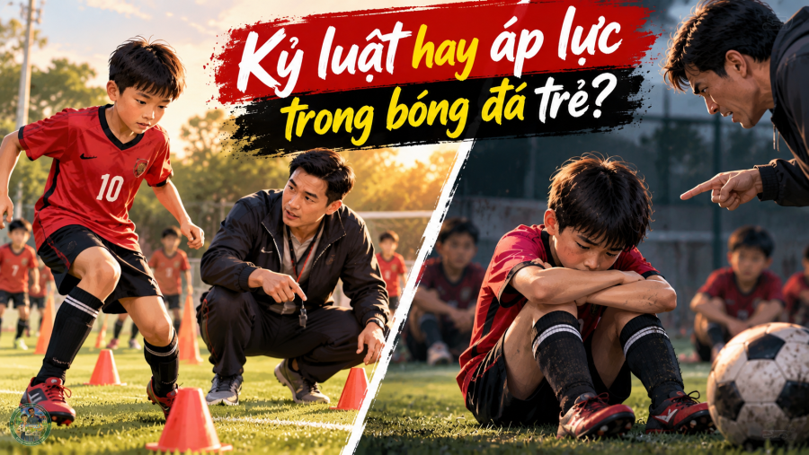 Làm sao phân biệt kỷ luật và áp lực trong bóng đá trẻ