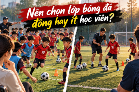 Nên chọn lớp bóng đá đông hay ít học viên cho con
