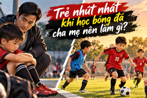 Trẻ nhút nhát khi học bóng đá, cha mẹ nên làm gì
