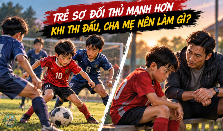 Trẻ sợ đối thủ mạnh hơn khi thi đấu, cha mẹ nên làm gì