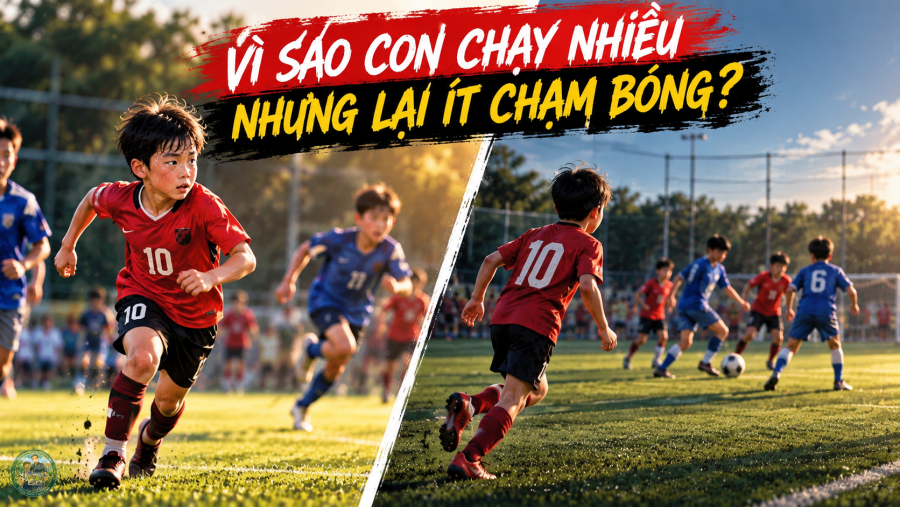 Vì sao con chạy nhiều nhưng lại ít chạm bóng trong trận