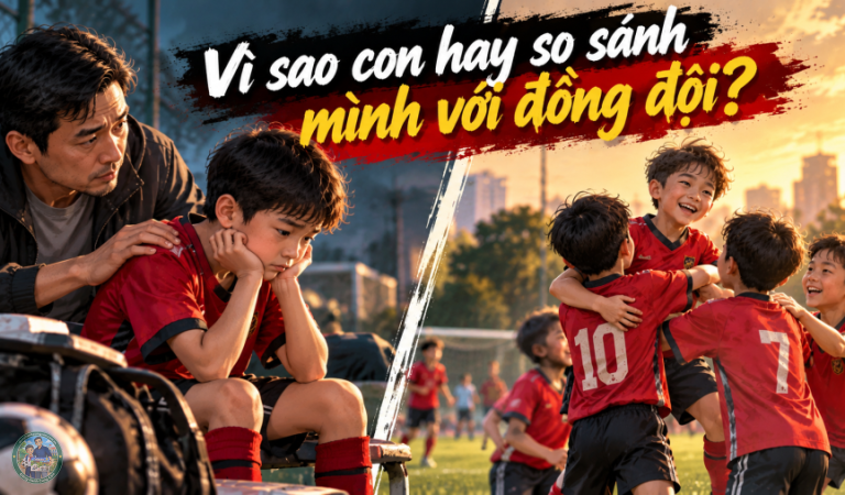 Vì sao con hay so sánh mình với đồng đội khi đá bóng