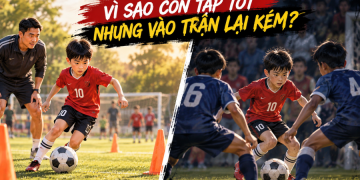 Vì sao con tập bóng đá tốt nhưng vào trận lại kém