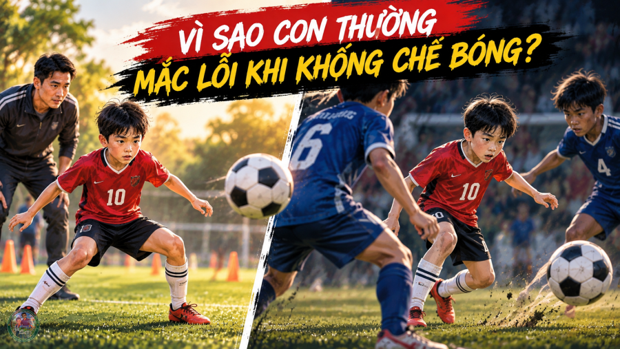 Vì sao con thường mắc lỗi khi khống chế bóng bước một