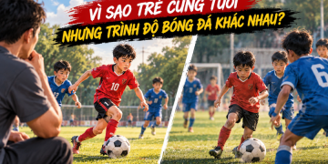 Vì sao trẻ cùng tuổi nhưng trình độ bóng đá khác nhau