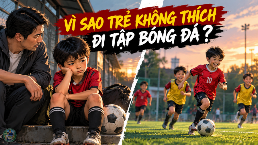 Vì sao trẻ không thích đi tập bóng đá cùng các bạn