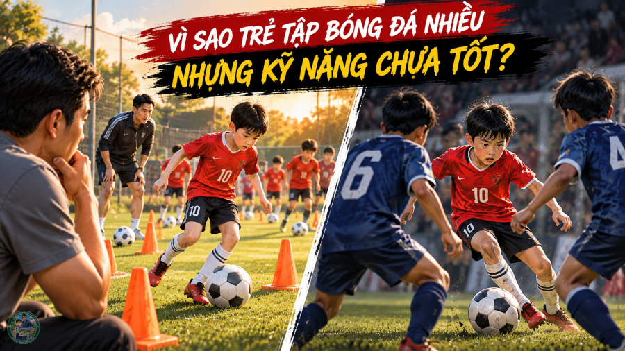 Vì sao trẻ tập bóng đá nhiều nhưng kỹ năng chưa tốt Vì sao trẻ tập bóng đá nhiều nhưng kỹ năng chưa tốt