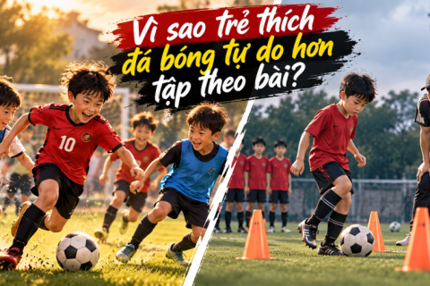 Vì sao trẻ thích đá bóng tự do hơn tập theo bài